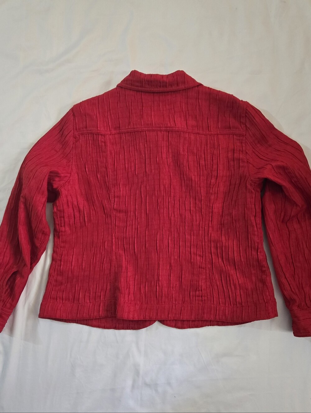 Ruby Rd. Women's Vibrant Red Button-Front Blazer - Picture 2 of 4
